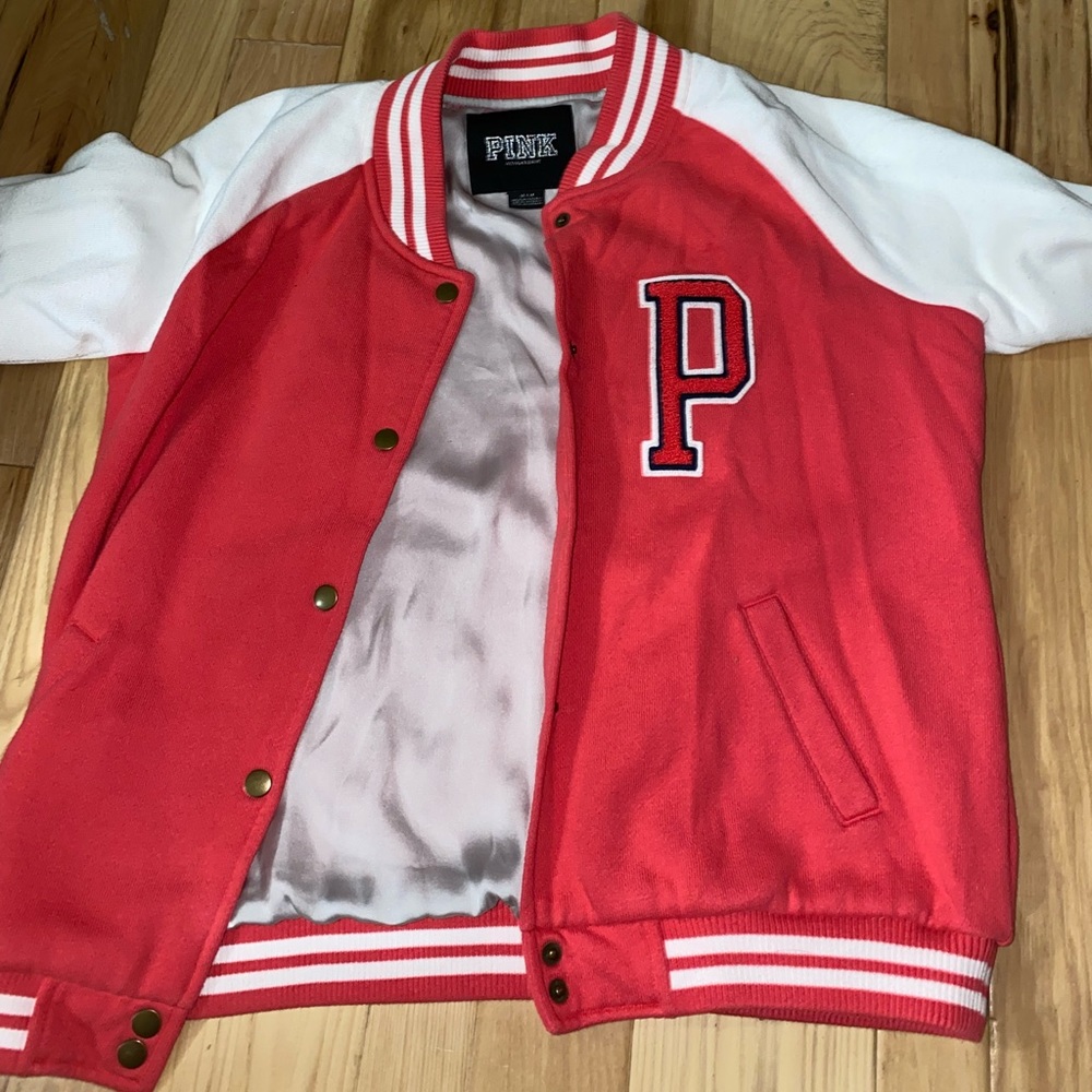 Victoria’s Secret pink varsity jacket